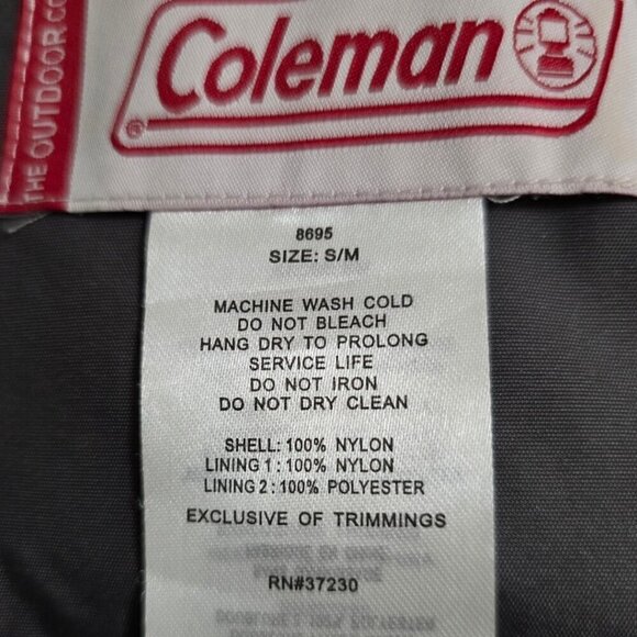 Coleman Purple & Gray Nylon Hooded Windbreaker Rain Jacket Sz S/M - Picture 11 of 13